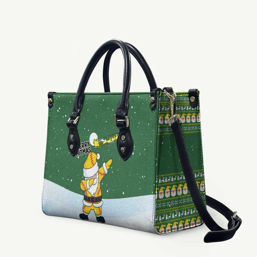Merry Hitsmas Christmas Yall Christmas Leather Bag Xmas Holiday Patterns - Wonder Print Shop