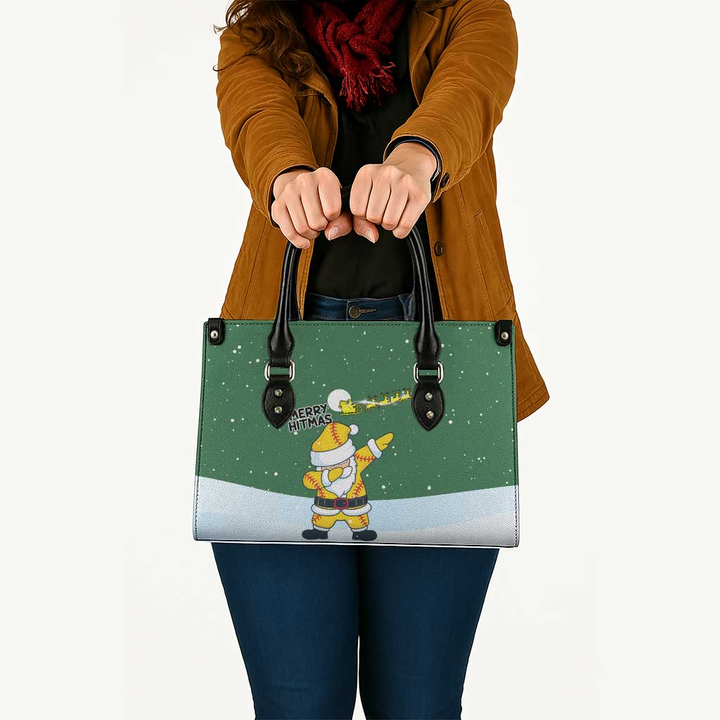 Merry Hitsmas Christmas Yall Christmas Leather Bag Xmas Holiday Patterns - Wonder Print Shop