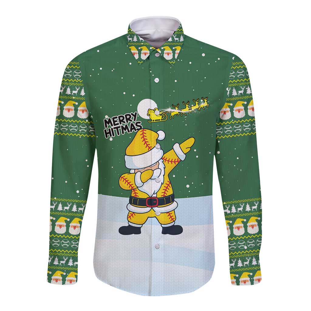 Merry Hitsmas Christmas Yall Christmas Long Sleeve Button Shirt Xmas Holiday Patterns - Wonder Print Shop