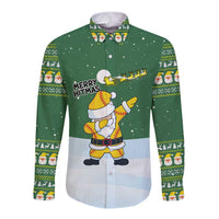 Merry Hitsmas Christmas Yall Christmas Long Sleeve Button Shirt Xmas Holiday Patterns - Wonder Print Shop