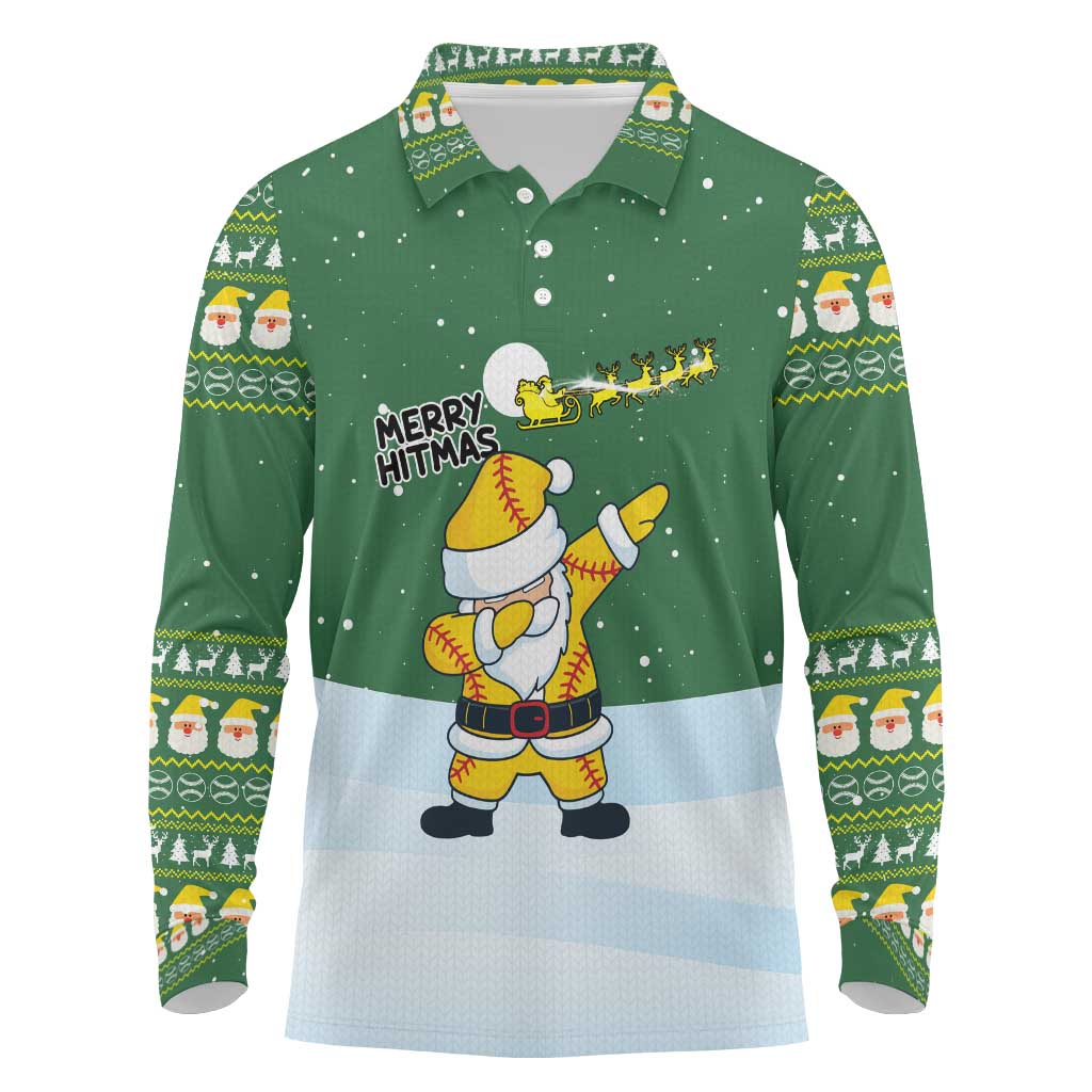 Merry Hitsmas Christmas Yall Christmas Long Sleeve Polo Shirt Xmas Holiday Patterns - Wonder Print Shop