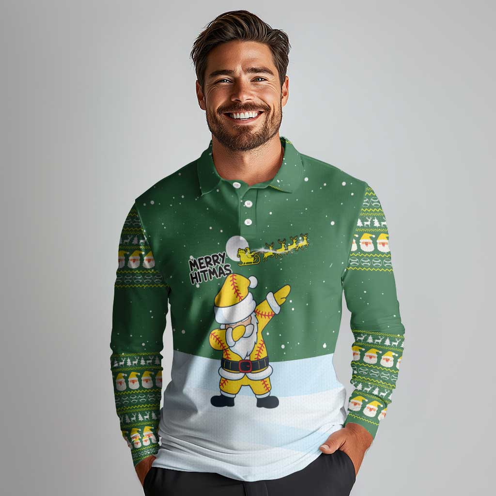 Merry Hitsmas Christmas Yall Christmas Long Sleeve Polo Shirt Xmas Holiday Patterns - Wonder Print Shop
