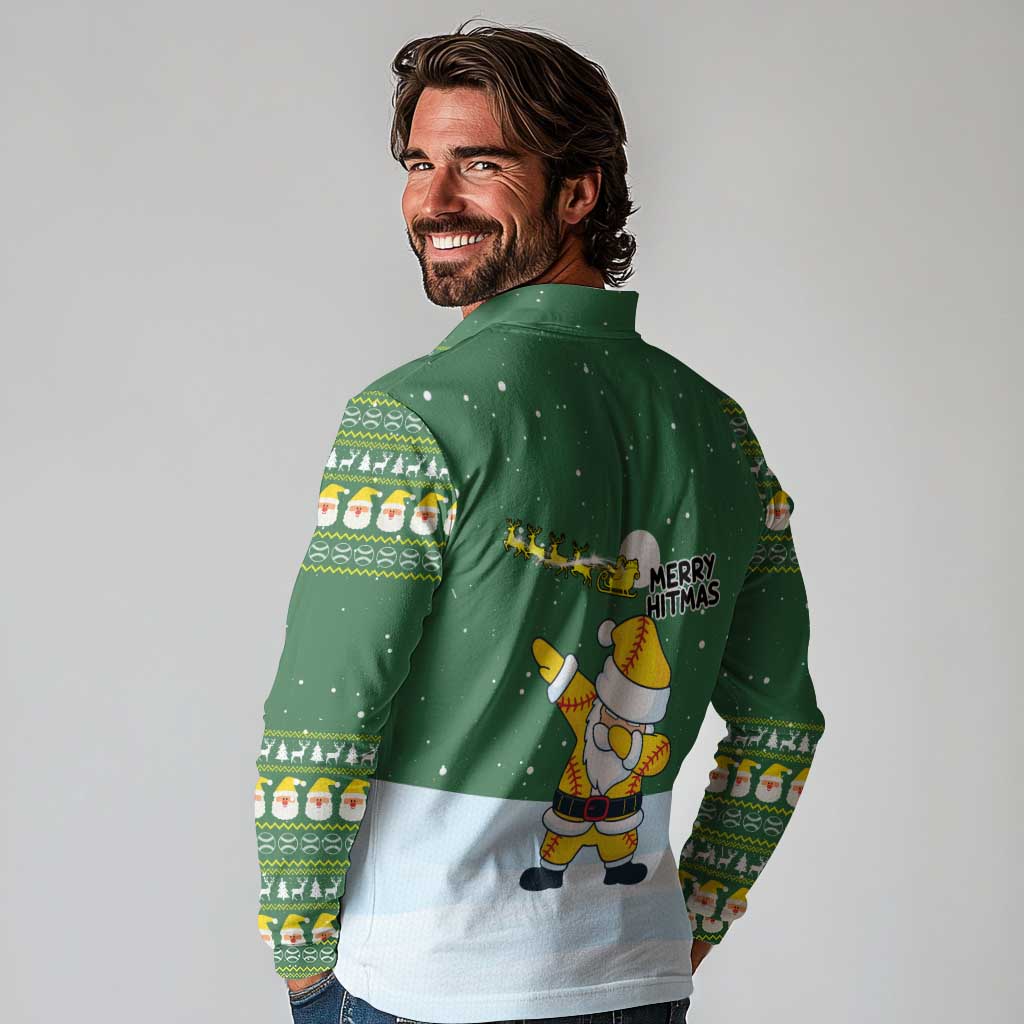 Merry Hitsmas Christmas Yall Christmas Long Sleeve Polo Shirt Xmas Holiday Patterns - Wonder Print Shop