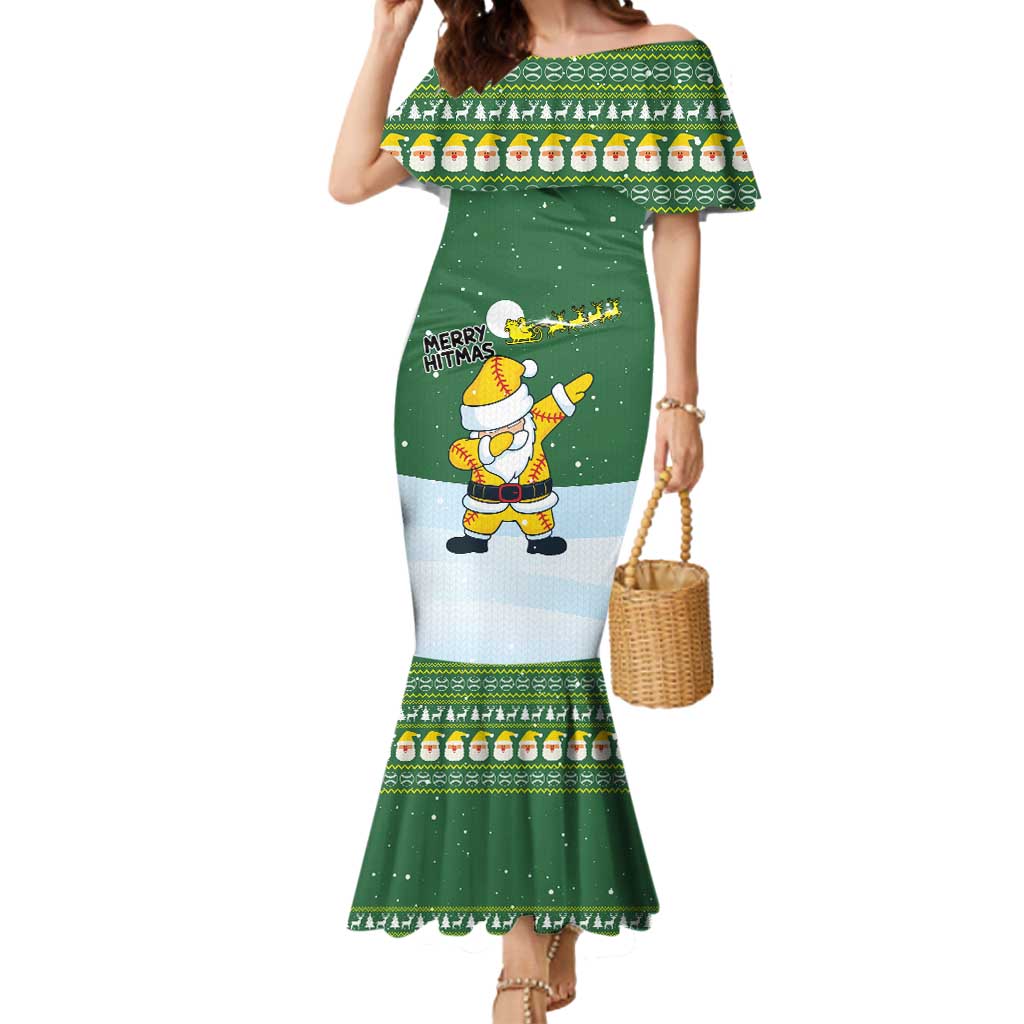 Merry Hitsmas Christmas Yall Christmas Mermaid Dress Xmas Holiday Patterns - Wonder Print Shop