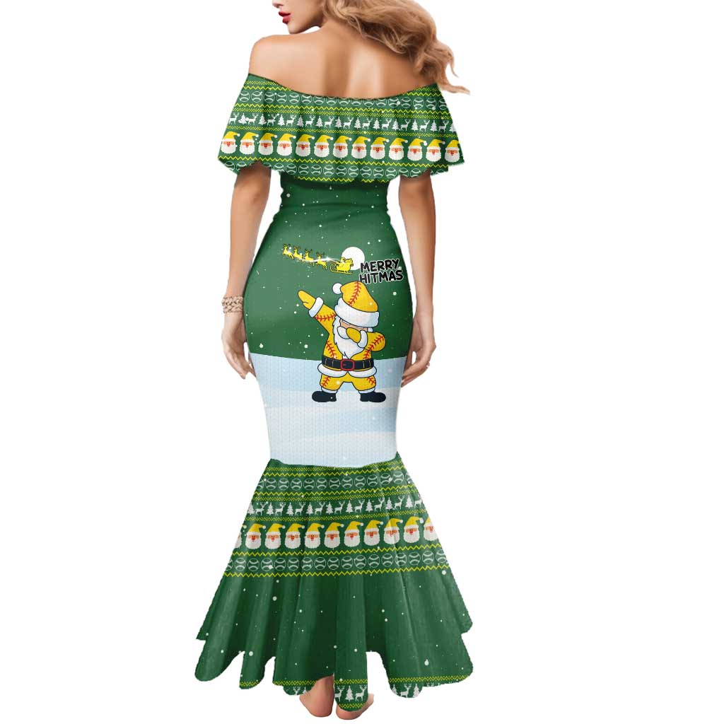 Merry Hitsmas Christmas Yall Christmas Mermaid Dress Xmas Holiday Patterns - Wonder Print Shop