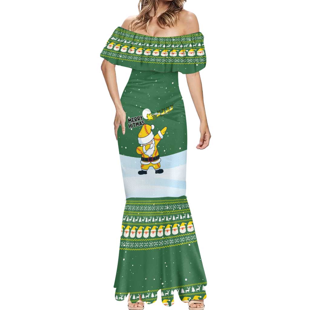 Merry Hitsmas Christmas Yall Christmas Mermaid Dress Xmas Holiday Patterns - Wonder Print Shop