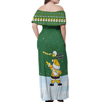 Merry Hitsmas Christmas Yall Christmas Off Shoulder Maxi Dress Xmas Holiday Patterns - Wonder Print Shop