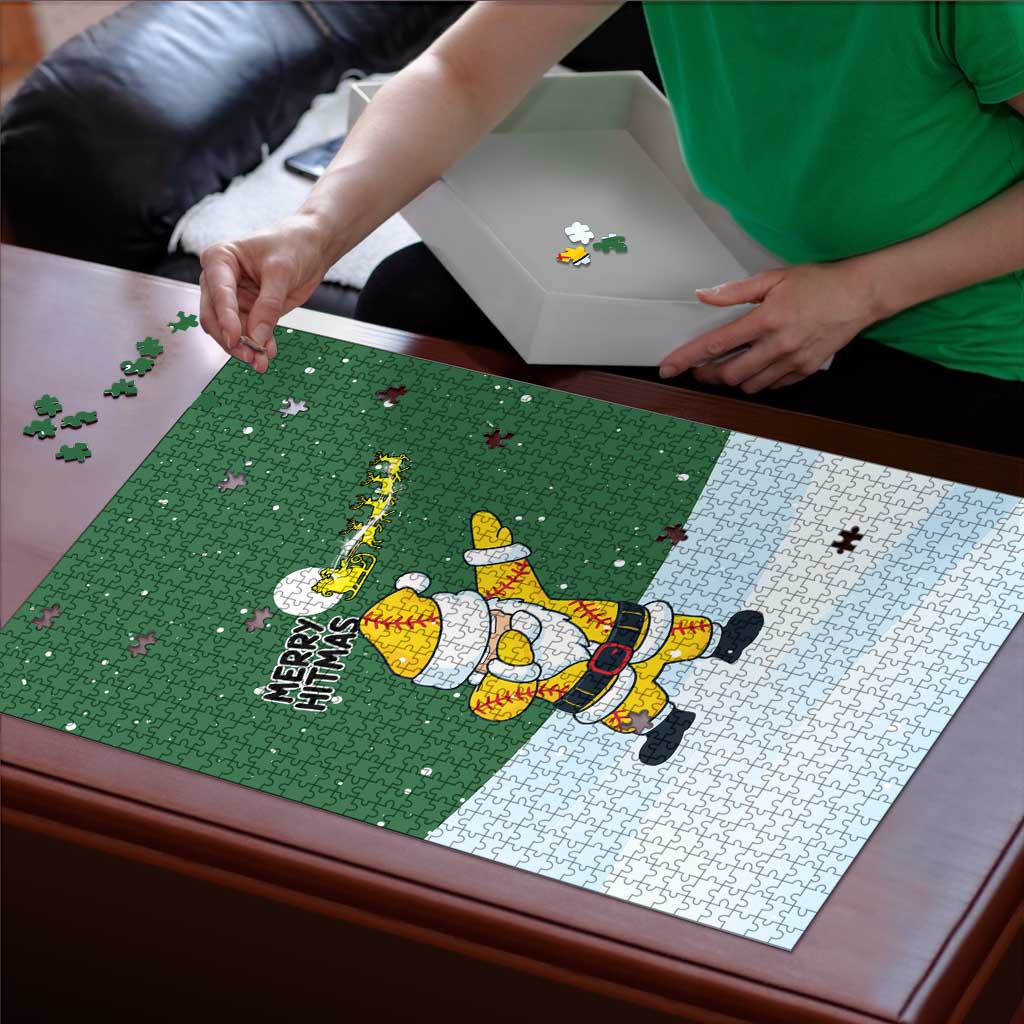 Merry Hitsmas Christmas Yall Christmas Puzzle Xmas Holiday Patterns - Wonder Print Shop
