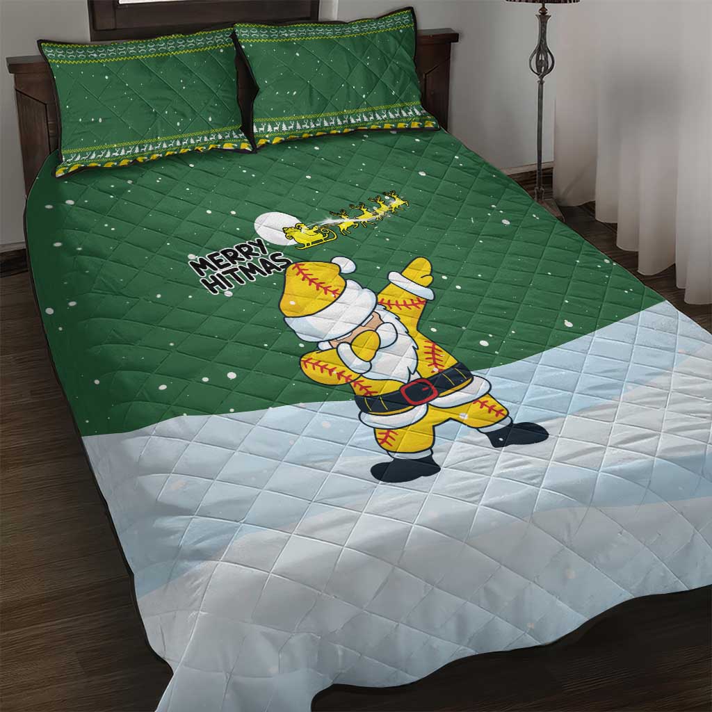 Merry Hitsmas Christmas Yall Christmas Quilt Bed Set Xmas Holiday Patterns - Wonder Print Shop