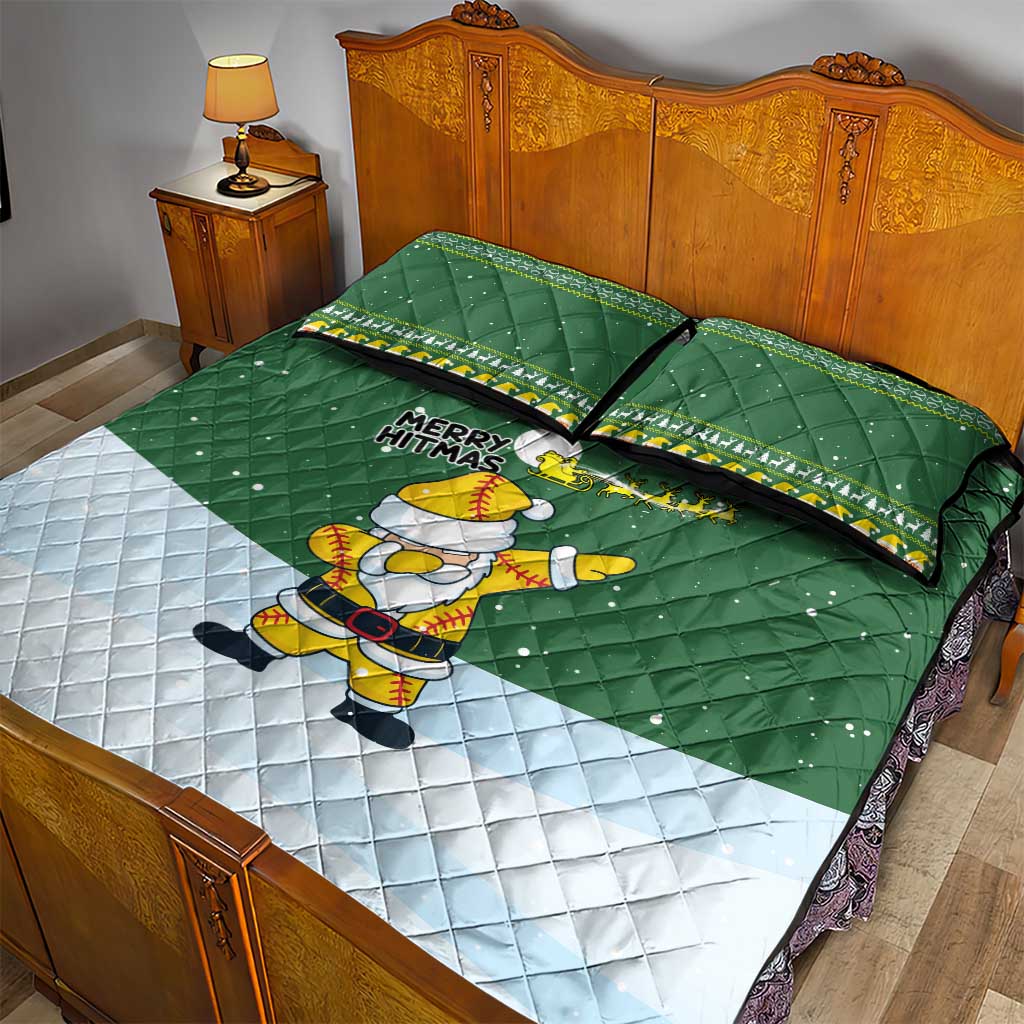 Merry Hitsmas Christmas Yall Christmas Quilt Bed Set Xmas Holiday Patterns - Wonder Print Shop