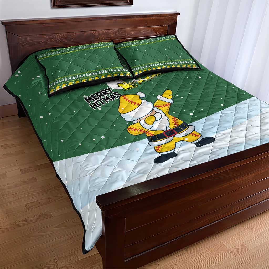 Merry Hitsmas Christmas Yall Christmas Quilt Bed Set Xmas Holiday Patterns - Wonder Print Shop