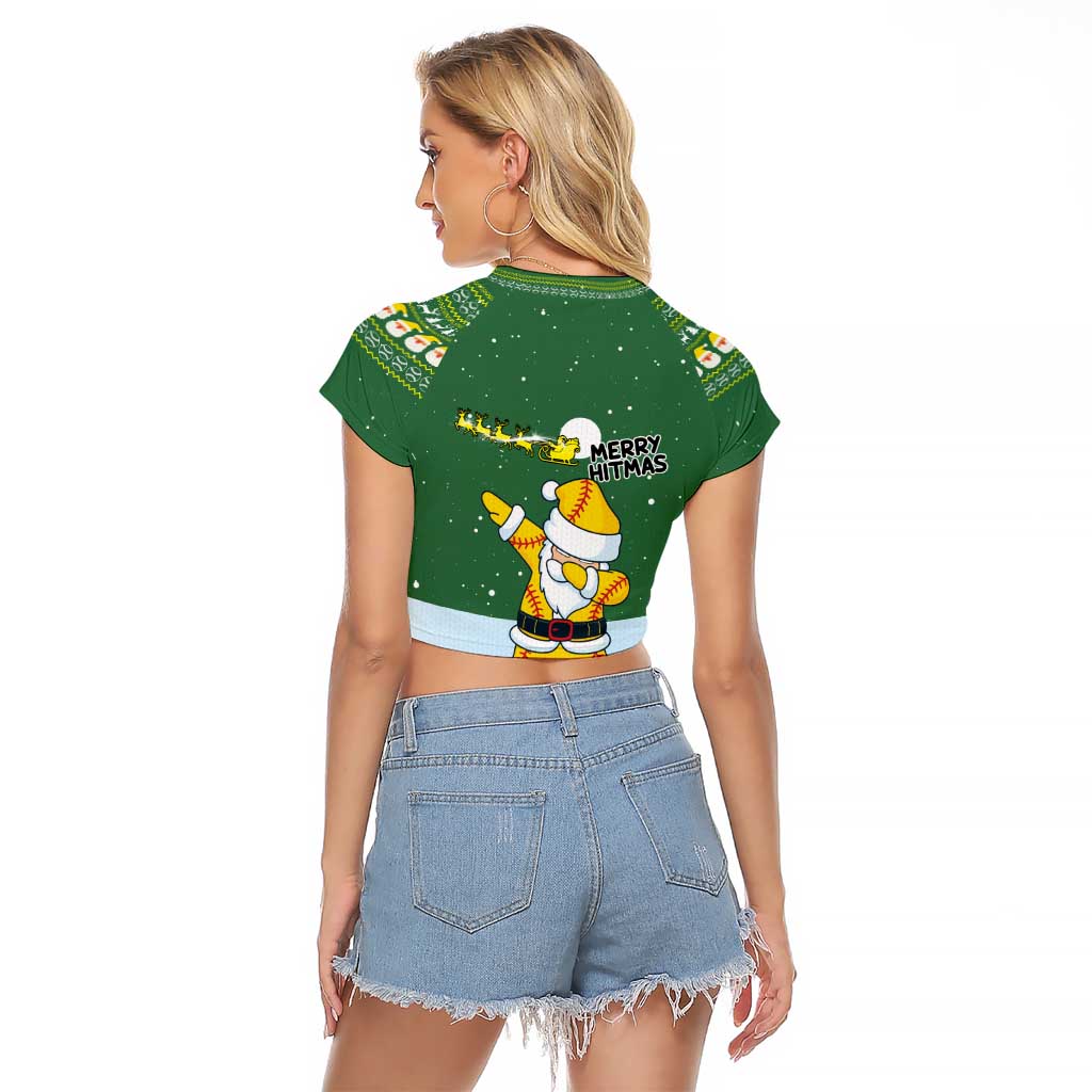 Merry Hitsmas Christmas Yall Christmas Raglan Cropped T Shirt Xmas Holiday Patterns - Wonder Print Shop