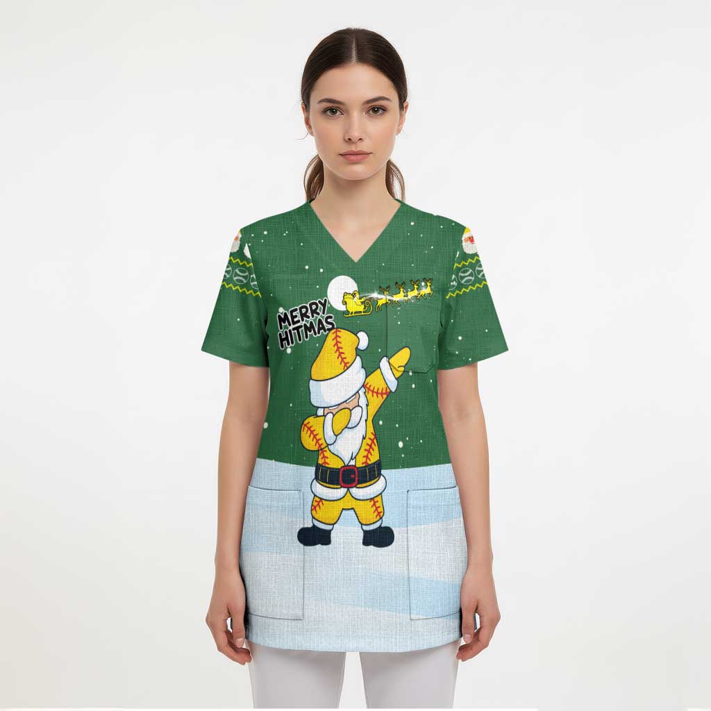 Merry Hitsmas Christmas Yall Christmas Scrub Top Xmas Holiday Patterns - Wonder Print Shop