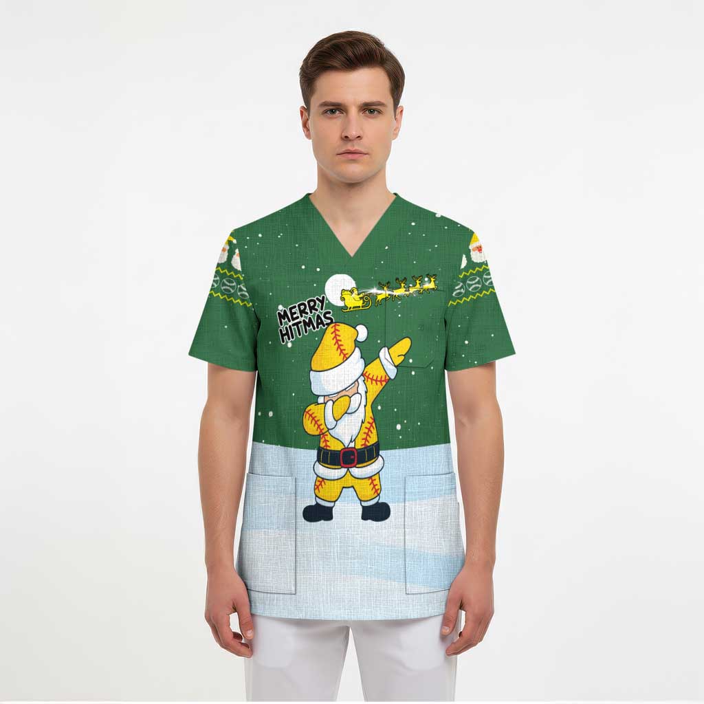 Merry Hitsmas Christmas Yall Christmas Scrub Top Xmas Holiday Patterns - Wonder Print Shop