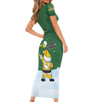 Merry Hitsmas Christmas Yall Christmas Short Sleeve Bodycon Dress Xmas Holiday Patterns - Wonder Print Shop