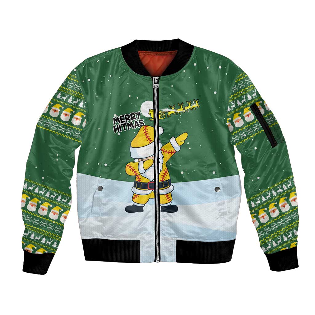 Merry Hitsmas Christmas Yall Christmas Sleeve Zip Bomber Jacket Xmas Holiday Patterns - Wonder Print Shop