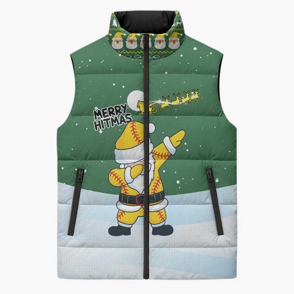 Merry Hitsmas Christmas Yall Christmas Sleeveless Puffer Jacket Xmas Holiday Patterns - Wonder Print Shop