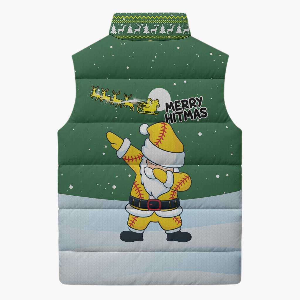 Merry Hitsmas Christmas Yall Christmas Sleeveless Puffer Jacket Xmas Holiday Patterns - Wonder Print Shop