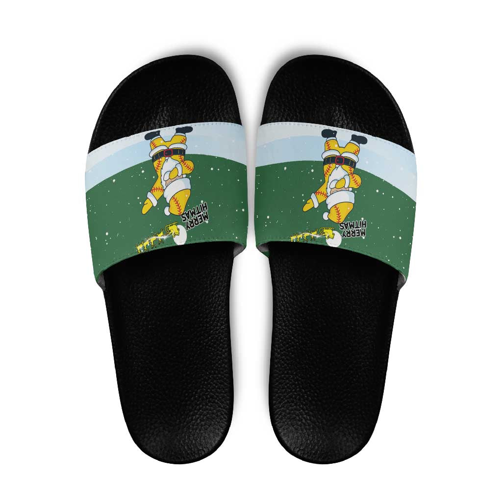 Merry Hitsmas Christmas Yall Christmas Slide Sandals Xmas Holiday Patterns - Wonder Print Shop