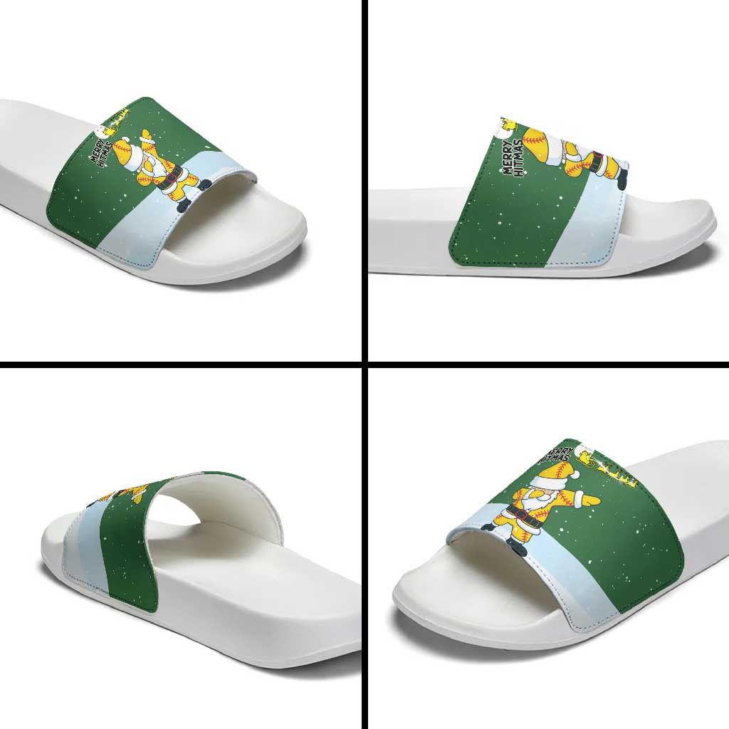 Merry Hitsmas Christmas Yall Christmas Slide Sandals Xmas Holiday Patterns - Wonder Print Shop