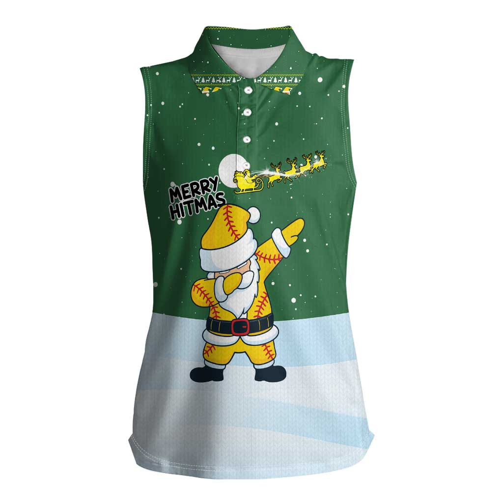Merry Hitsmas Christmas Yall Christmas Women Sleeveless Polo Shirt Xmas Holiday Patterns - Wonder Print Shop
