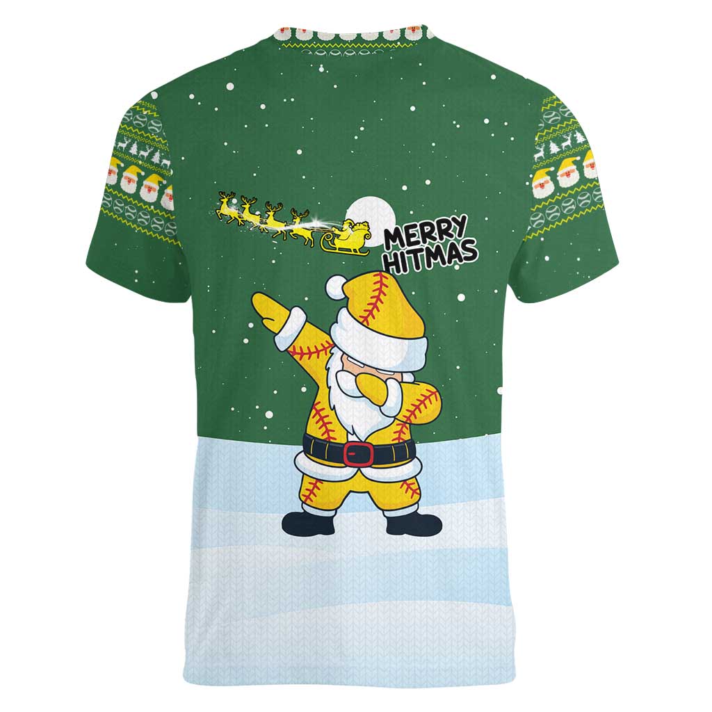 Merry Hitsmas Christmas Yall Christmas Women V-Neck T-Shirt Xmas Holiday Patterns - Wonder Print Shop
