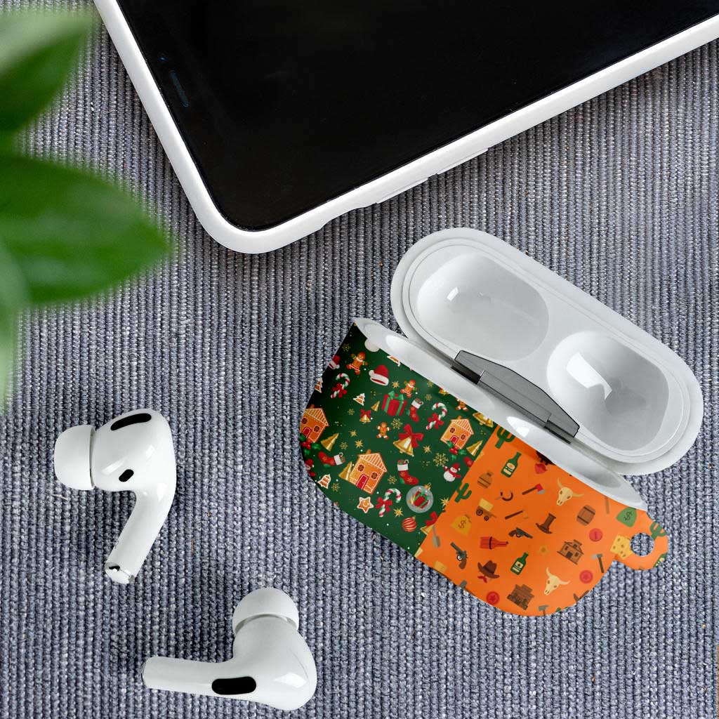 Merry Kiss My Texas Christmas AirPods Case Xmas Holiday Patterns - Wonder Print Shop