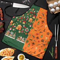 Merry Kiss My Texas Christmas Apron Xmas Holiday Patterns - Wonder Print Shop