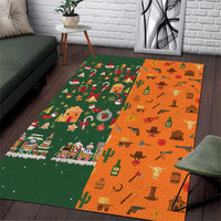 Merry Kiss My Texas Christmas Area Rug Xmas Holiday Patterns - Wonder Print Shop
