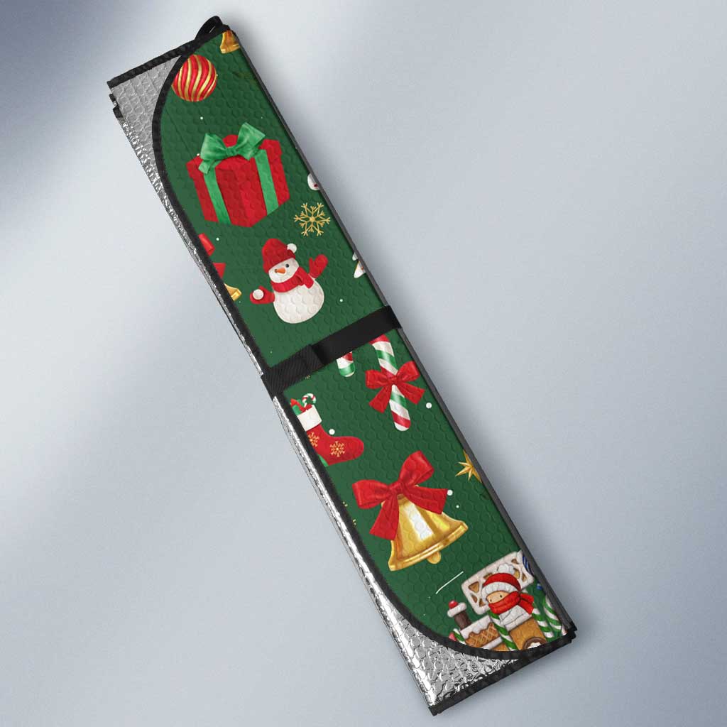 Merry Kiss My Texas Christmas Auto Sun Shade Xmas Holiday Patterns - Wonder Print Shop