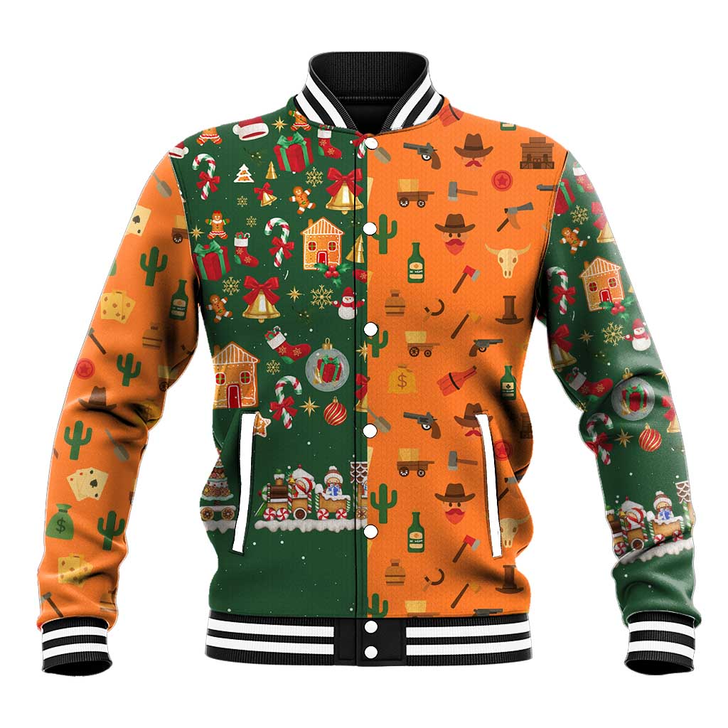 Merry Kiss My Texas Christmas Baseball Jacket Xmas Holiday Patterns - Wonder Print Shop