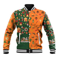 Merry Kiss My Texas Christmas Baseball Jacket Xmas Holiday Patterns - Wonder Print Shop