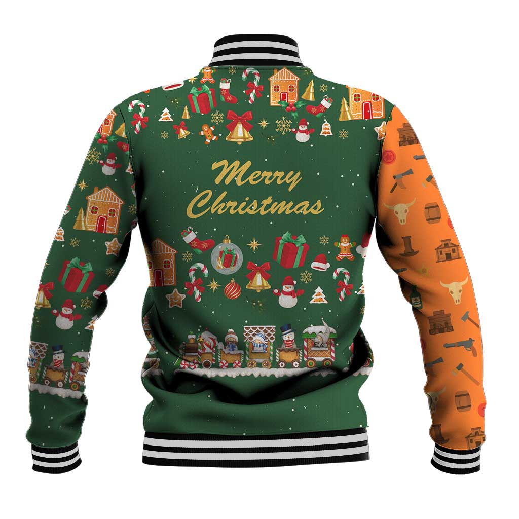 Merry Kiss My Texas Christmas Baseball Jacket Xmas Holiday Patterns - Wonder Print Shop