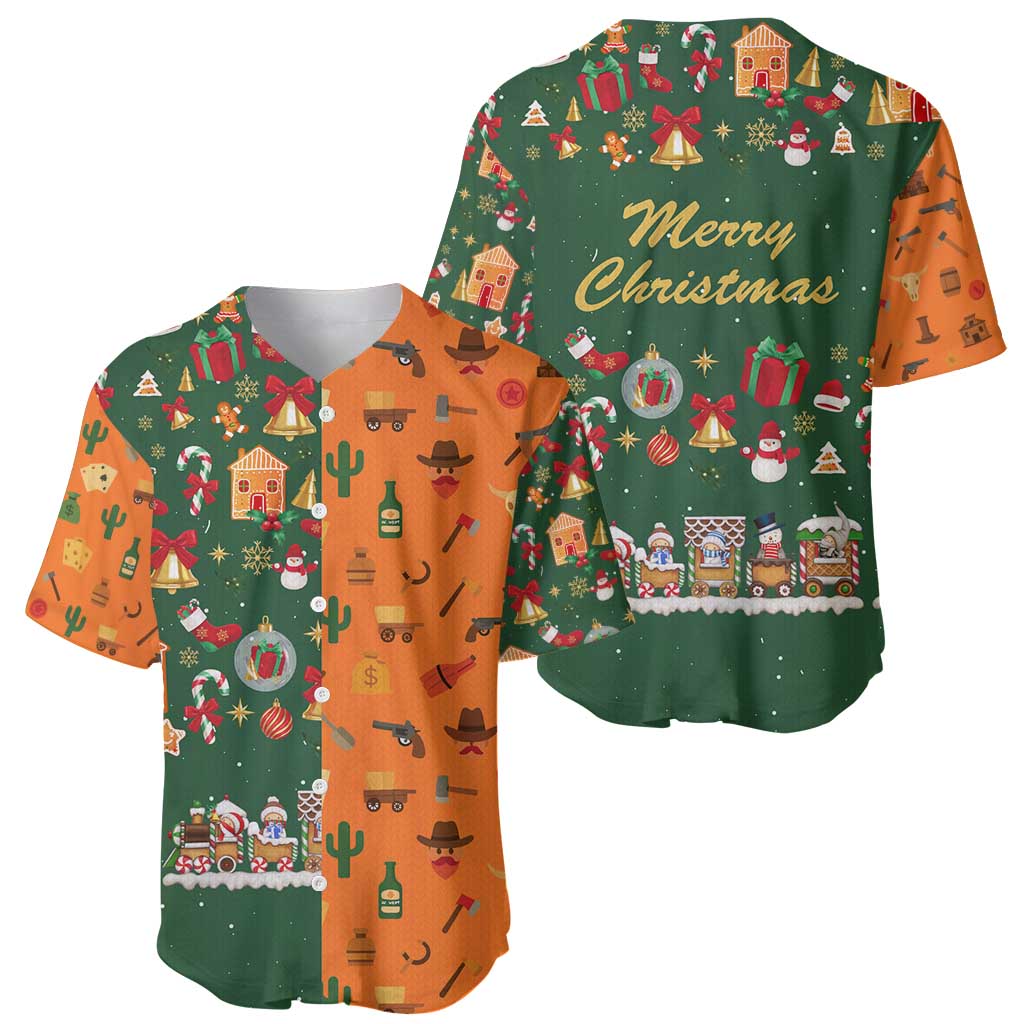 Merry Kiss My Texas Christmas Baseball Jersey Xmas Holiday Patterns - Wonder Print Shop