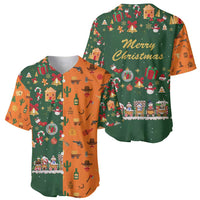 Merry Kiss My Texas Christmas Baseball Jersey Xmas Holiday Patterns - Wonder Print Shop
