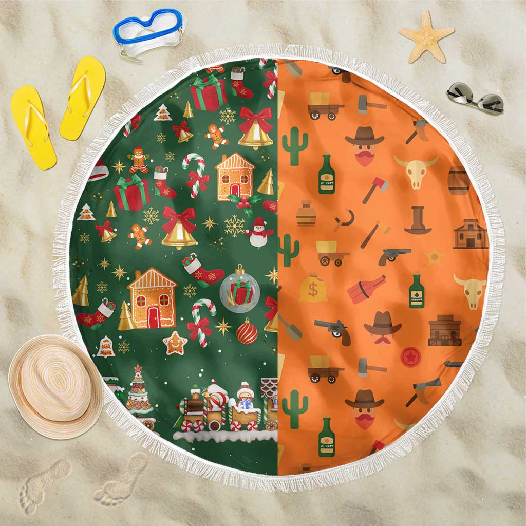 Merry Kiss My Texas Christmas Beach Blanket Xmas Holiday Patterns - Wonder Print Shop