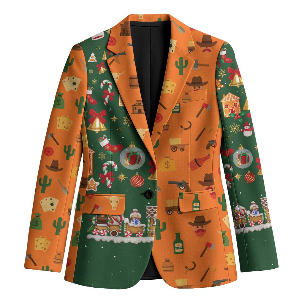 Merry Kiss My Texas Christmas Blazer Xmas Holiday Patterns - Wonder Print Shop