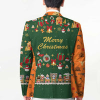 Merry Kiss My Texas Christmas Blazer Xmas Holiday Patterns - Wonder Print Shop