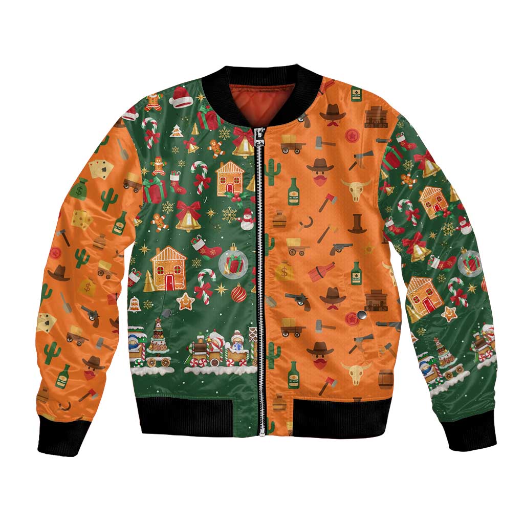 Merry Kiss My Texas Christmas Bomber Jacket Xmas Holiday Patterns - Wonder Print Shop