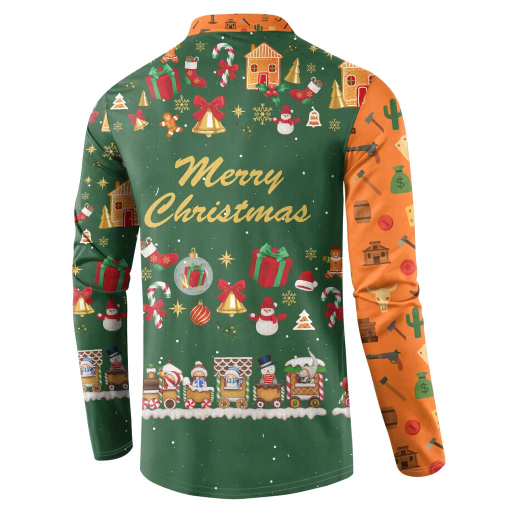 Merry Kiss My Texas Christmas Button Sweatshirt Xmas Holiday Patterns - Wonder Print Shop