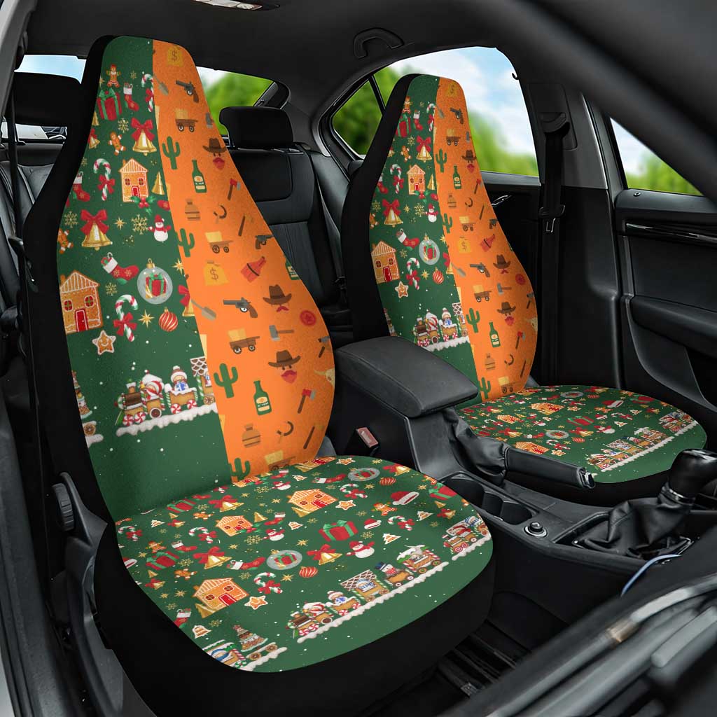 Merry Kiss My Texas Christmas Car Seat Cover Xmas Holiday Patterns - Wonder Print Shop