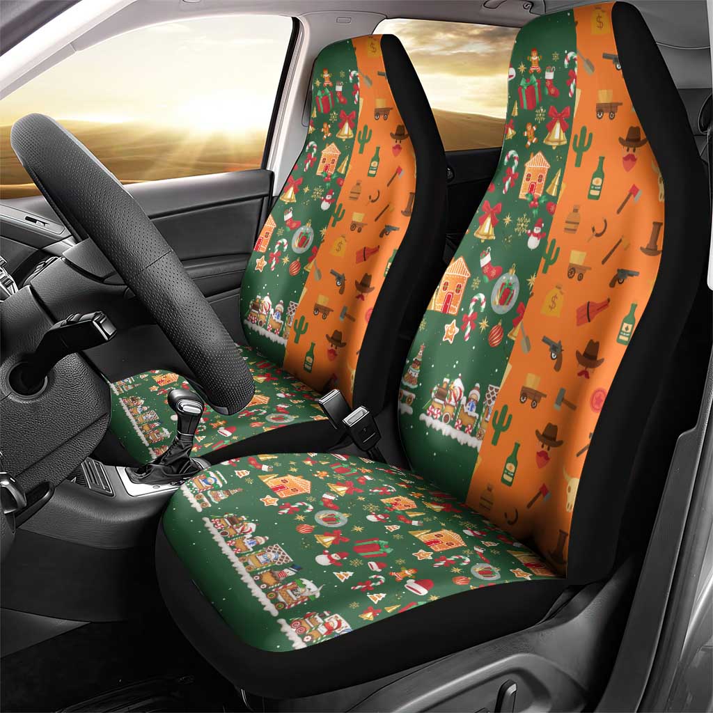Merry Kiss My Texas Christmas Car Seat Cover Xmas Holiday Patterns - Wonder Print Shop
