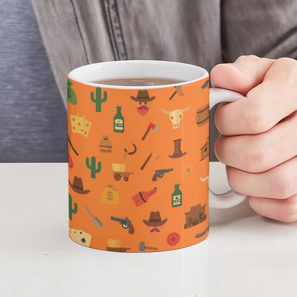 Merry Kiss My Texas Christmas Ceramic Mug Xmas Holiday Patterns - Wonder Print Shop