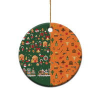 Merry Kiss My Texas Christmas Ceramic Ornament Xmas Holiday Patterns - Wonder Print Shop