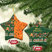 Merry Kiss My Texas Christmas Ceramic Ornament Xmas Holiday Patterns - Wonder Print Shop