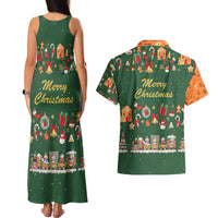 Merry Kiss My Texas Christmas Couples Matching Tank Maxi Dress and Hawaiian Shirt Xmas Holiday Patterns - Wonder Print Shop