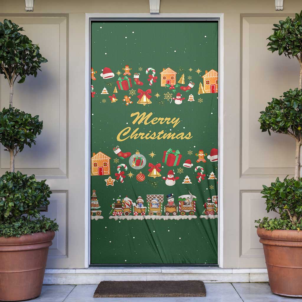 Merry Kiss My Texas Christmas Door Cover Xmas Holiday Patterns - Wonder Print Shop