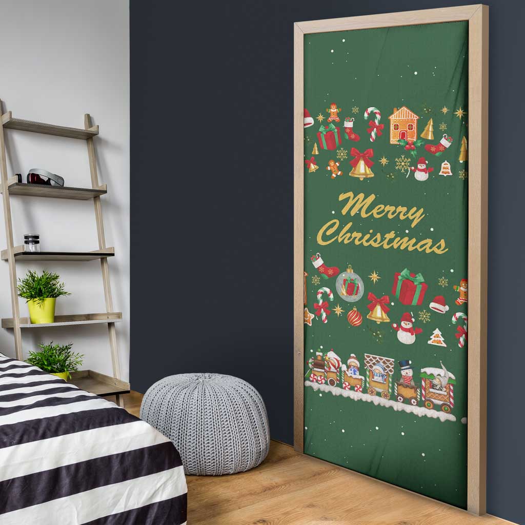 Merry Kiss My Texas Christmas Door Cover Xmas Holiday Patterns - Wonder Print Shop