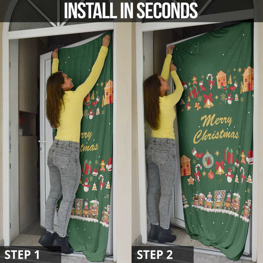 Merry Kiss My Texas Christmas Door Cover Xmas Holiday Patterns - Wonder Print Shop