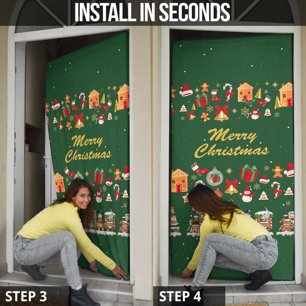 Merry Kiss My Texas Christmas Door Cover Xmas Holiday Patterns - Wonder Print Shop